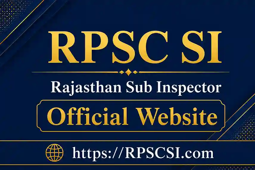 RPSC SI Official Website